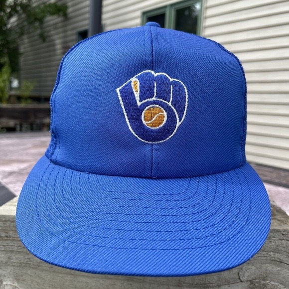 Vintage Milwaukee Brewers Annco MLB Mesh Trucker Snapback Hat Cap - Picture 1 of 9